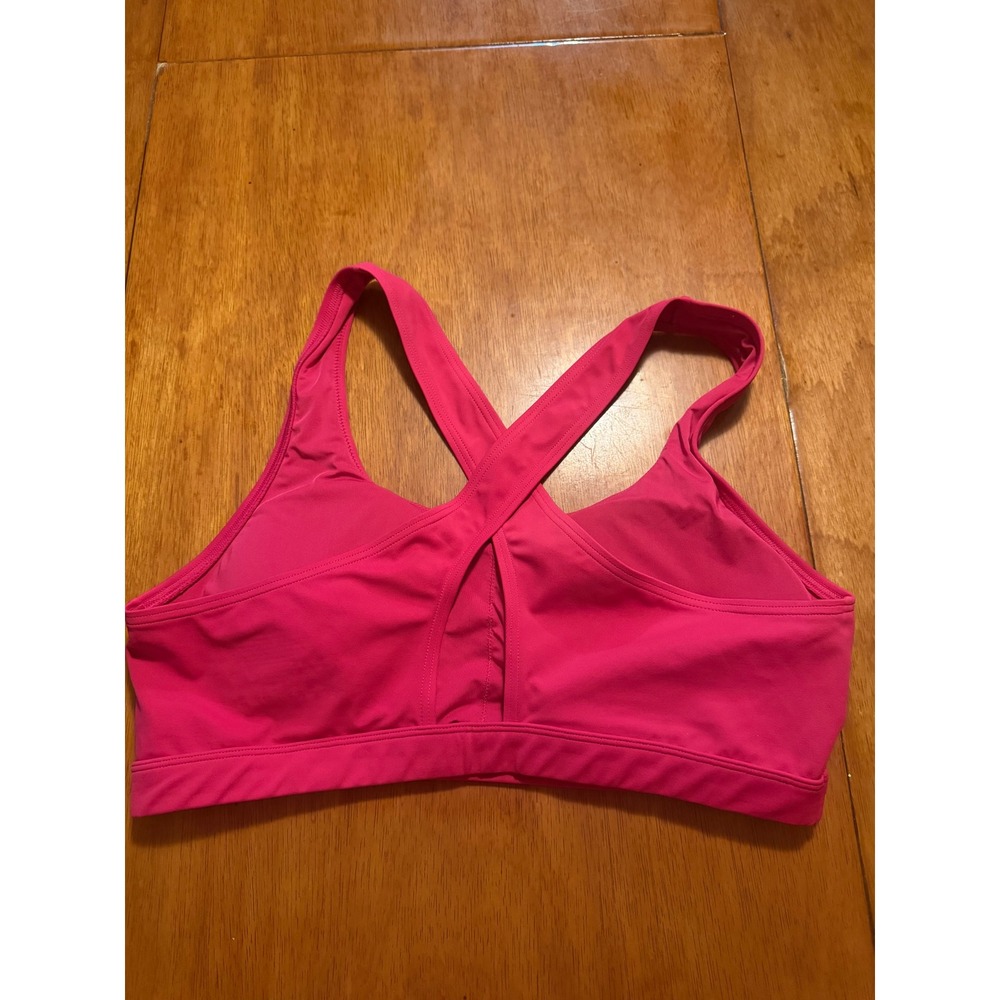 Maurices Womens Pink Crisscross Back Sports Bra Size 1X Activewear M005001 - Picture 2 of 4